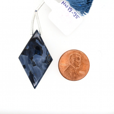 Pietersite Drop Diamond Shape 36x21mm Drilled Bead Single Piece
