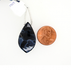 Pietersite Drop Leaf Shape 30x17mm Drilled Bead Single Piece