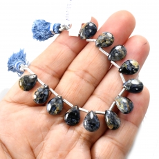 Pietersite Drops Almond Shape 10x8mm Drilled Beads 12 Pieces Line