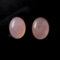 Pink Chalcedony Cab Oval 16X12X5mm Matching Pair 14 Carat