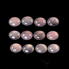 Pink Chalcedony Cab Oval 7X5mm Approximately 10 Carat.