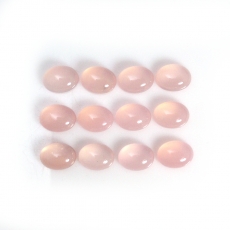 Pink Chalcedony Cab Oval 8x6mm Approximately 14 Carat