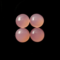 Pink Chalcedony Cab Round 10mm Approximately 14 carat.