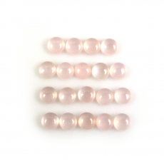 Pink Chalcedony Cab Round 5mm Approximately 8.5 Carat