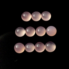 Pink Chalcedony Cab Round 7mm Approximately 15 Carat.