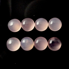 Pink Chalcedony Cab Round 8mm Approximately 14 Carat.