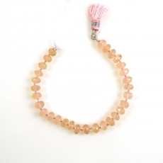 Pink Chalcedony Drops Round Shape 5mm Accent Bead 6 Inch