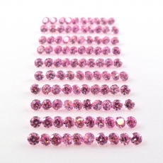 Pink Cubic Zirconia Round 2mm 100 Pieces