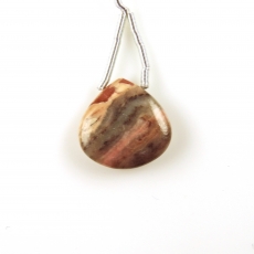 Pink Kona Dolomite Drop Heart Shape 17x17mm Drilled Bead Single Pendant Piece