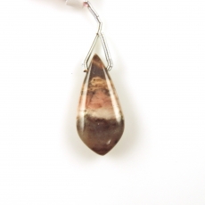Pink Kona Dolomite Drop Leaf Shape 29x14mm Drilled Bead Single Pendant Piece
