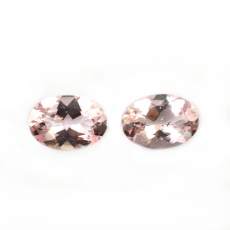 Pink Morganite Oval 7X5mm Matching Pair Approximately 1.30 Carat