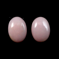 Pink Opal Cab Oval 18X13X6mm Matching Pair Approximately 15 Carat