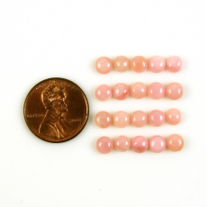 Pink Opal Cab Round 5mm Approximately 8 Carat
