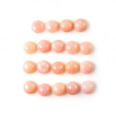 Pink Opal Cab Round 6mm Approximately 12 Carat