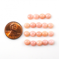 Pink Opal Cab Round 6mm Approximately 12 Carat