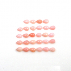 Pink Opal Cabs Pear Shape 6x4MM Approximately 10 Carat