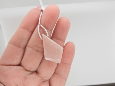 Pink Opal Drop Shield Shape 32x20mm Drilled Bead Single Pendant Piece