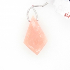 Pink Opal Drop Shield Shape 32x20mm Drilled Bead Single Pendant Piece