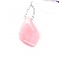 Pink Opal Drop Wing Shape 29x19mm Drilled Bead Single Piece