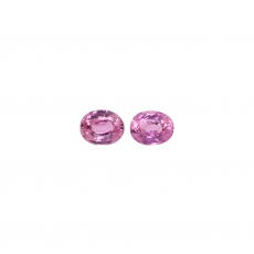 Pink Sapphire Oval 5x4mm Matching Pair 0.86 Carat