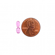 Pink Sapphire Oval Approximately 1.09 Carat 6x4mm Matching Pair