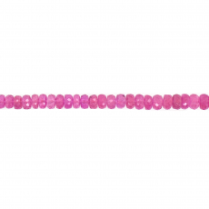 Pink Sapphire Rondelle Bead 5mm Ready To Wear Necklace