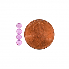 Pink Sapphire Round 3.5mm Approximately 0.75 Carat