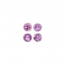 Pink Sapphire Round 3.5mm Approximately 0.75 Carat