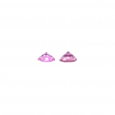 Pink Sapphire Round 4.3mm Matching Pair Approximately 0.65 Carat