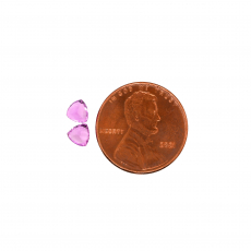 Pink Sapphire Trillion Shape 4.8x4.7mm Matching Pair Approximately 1.13 carat