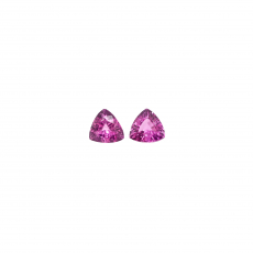 Pink Sapphire Trillion Shape 5.2mm Matching Pair Approximately 0.95 Carat