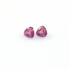 Pink Sapphire Trillion shape 5mm matching pair approximately 1.12 Carat*