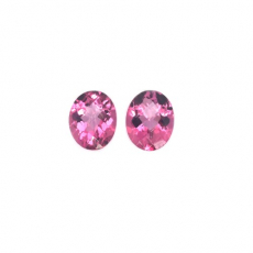 Pink Topaz Oval 10x8mm Matching Pair Approximately 5.90 Carat