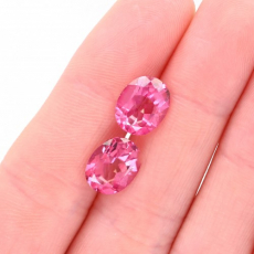Pink Topaz Oval 8x6mm Matching Pair Approximately 2.40 Carat