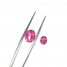 Pink Topaz Oval 9x7mm Matching Pair Approximately 4.62 Carat
