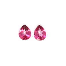 Pink Topaz Pear Shape 9x7mm Matching Pair Approximately 4.01 Carat