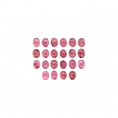 Pink Tourmaline Cab Oval 5X4mm Approximately 7 Carat