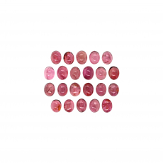 Pink Tourmaline Cab Oval 5X4mm Approximately 9 Carat