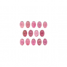 Pink Tourmaline Cab Oval 6X4mm Approximately 7 Carat