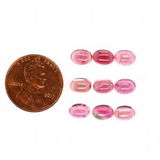 Pink Tourmaline Cab Oval 7x5mm Approximately 7 Carat