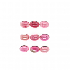Pink Tourmaline Cab Oval 7x5mm Approximately 7 Carat