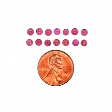 Pink Tourmaline Cab Round 3.5mm Approximately 3 Carat