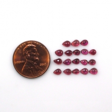 Pink Tourmaline Cabs Pear Shape 4x3mm Approximately 3 Carat