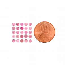Pink Tourmaline Cabs Round 3mm Approximately 3.20Carat