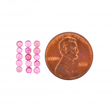Pink Tourmaline Round 2.5mm Approximately 0.95 Carat