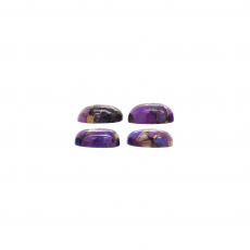 Purple Copper Turquoise Cab Oval 10X8mm Approximately 9 Carat