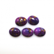 Purple Copper Turquoise Cab Oval 9X7mm Approximately 8 Carat