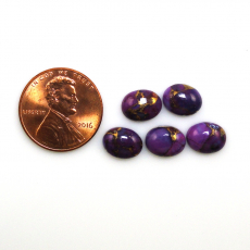 Purple Copper Turquoise Cab Oval 9X7mm Approximately 8 Carat
