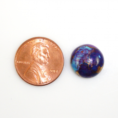 Purple Copper Turquoise Cab Round 13mm Approximately 7 Carat  Single Piece
