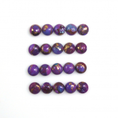 Purple Copper Turquoise Cab Round 5mm Approximately 9 Carat